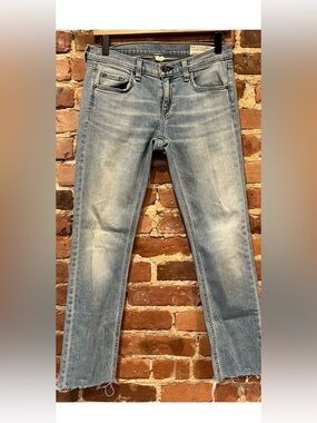 Rag N Bone Dre Light Wash Straight Leg Jeans - Casual Everyday